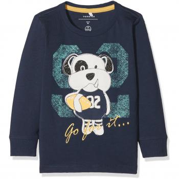 NAME IT Nmmdallon LS Top, Camisa Manga Larga Para Bebés, Azul