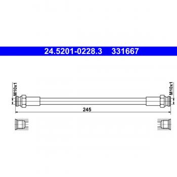 Latiguillo de freno flexible ATE 24.5201-0228.3