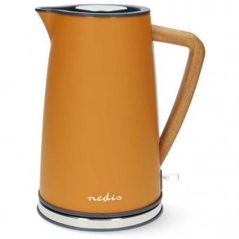 Hervidor de Agua NEDIS 1.7 l | 2200 W | Naranja | Base Rotativa 360° | Soft-Touch