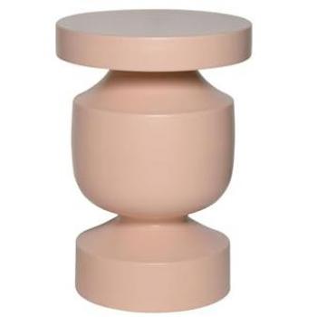 Mesa auxiliar de metal Alma, rosa, 30.5x46.5 cm