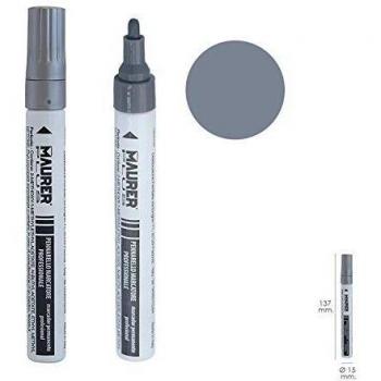 MAURER 2342635 Rotulador Marcador Obra Profesional Pintura Permanente Plata