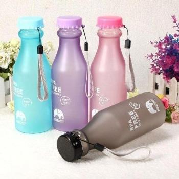 Botella de agua de plástico de 500 ml, sin BPA, para bicicleta o deportes