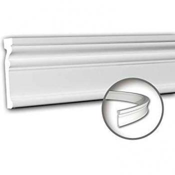 Moldura Decorativa Flexible de Estuco Neoclásico Blanca 2 m - Profhome 151347F