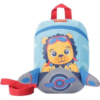 Mochila Totto Infantil Cornejo con Estampado de León Azul
