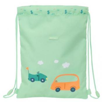 SAFTA SACO PLANO JUNIOR FACIL LIMPIEZA PREESCOLAR COCHES 26x34x1cm