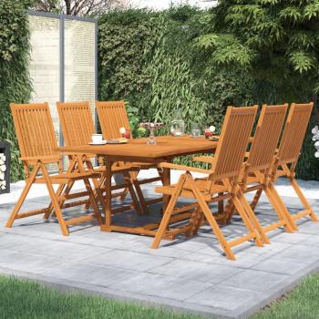 7-Piece Solid Acacia Wood Garden Dining Set
