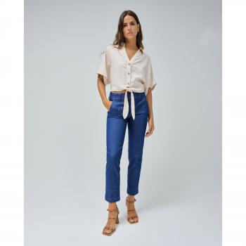 Pantalón de Mujer Denim Chino Secret Push In Cropped Slim Salsa Jeans