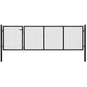 vidaXL Garden Gate Steel 350x75 cm Anthracite