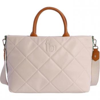 Colors - Bolso de mano multiposición Orfilia beige con cremallera