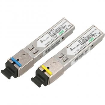 Extralink SFP 1.25G WDM 1310/1550NM SM 20KM SC - PAIR Módulo Transceptor de Fibra Óptica, Velocidad de 1250 Mbit/s, Long