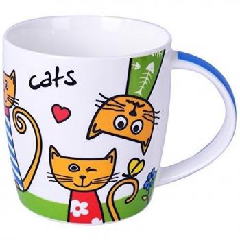 Silicone Gold Perritos Mug, Porcelana, Multicolor, 13x10x8 cm