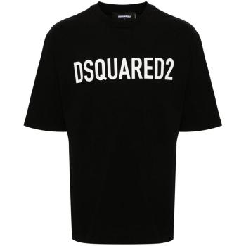 Dsquared2 Men's Logo Cotton T-Shirt in Black | Size Medium | S74GD1197D20004900