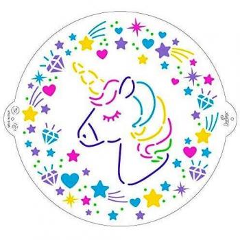 Decora 9270929 - Plantilla de unicornio de 25 cm de diámetro, plástico