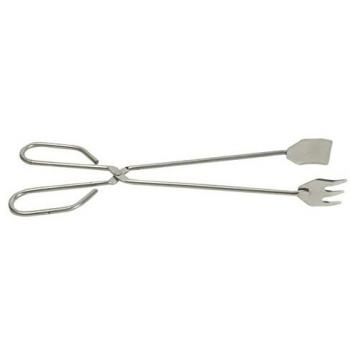 Fackelmann Food&More Tenacillas Cocina con Palas en Acero, Color Inoxidable, 25x7,3x3,3cm, 1 ud, Plateado, 25cm