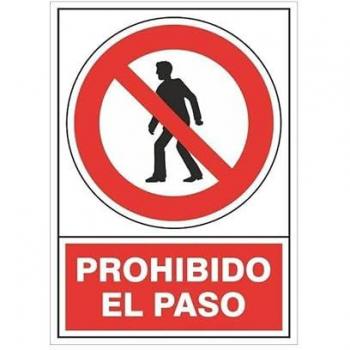 Señal 410 Plástico 345x245 Prohibido el Paso