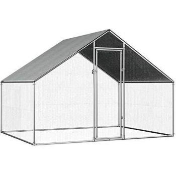 vidaXL Outdoor Chicken Cage 2.75x2x1.92 m Galvanised Steel