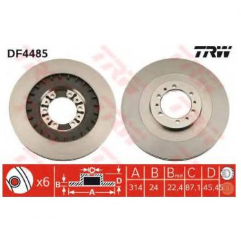TRW Automotive AfterMarket DF4485 Brake Disc