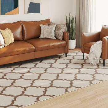 Alfombra de pelo corto antideslizante multicolor 190x300 cm para interior y exterior