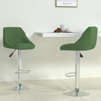 Taburete de cocina vidaXL - 2 unidades de terciopelo verde oscuro