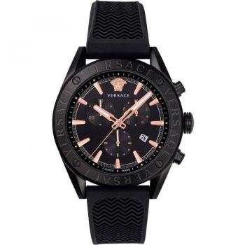 Versace V-Chrono Chronograph Men's Watch, Black, Size: ONE SIZE