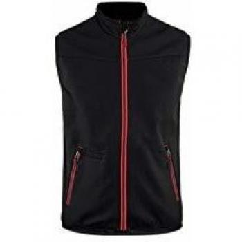 Chaleco Softshell Sin Mangas Blakläder Service Plus Negro/Rojo Talla XL