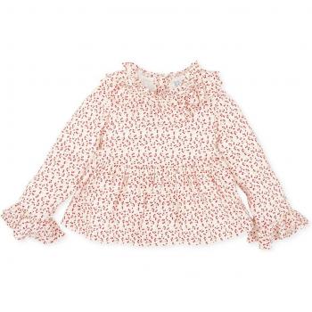 Tutto Piccolo - Blusa de niña estampada con volantes