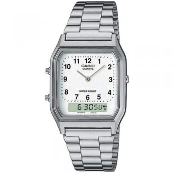 Reloj Casio Collection AQ-230A-7BMQ Unisex Analógico-Digital con Correa de Acero Inoxidable
