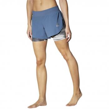Reebok Combat Kickboxing Short Pantalón Corto, Mujer, Azul