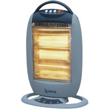 Crena 8760 - Calefactor halógeno suelo/vertical, 1.200 W, color gris