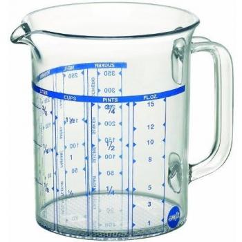 Emsa Superline - Jarra medidora con capacidad de 0,5 Litros, material transparente, marcas medidoras en el interior, fácil limpieza al lavavajillas