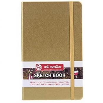 Cuaderno de Bocetos 13x21 cm - 80 Hojas - 140 g/m² - Oro Blanco - Royal Talens