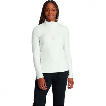 Forro polar de mujer Spyder Shimmer Bug 1/2 Zip blanco - S