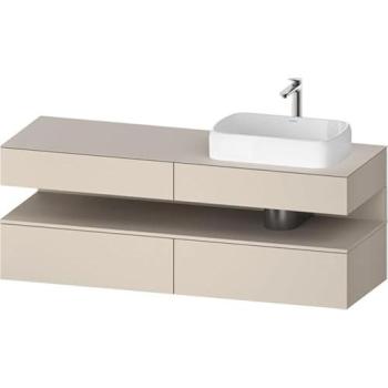 Mueble Bajo Lavabo Duravit Qatego, 2 Cajones, 160x55x60 cm, Niche Taupe Supermatt