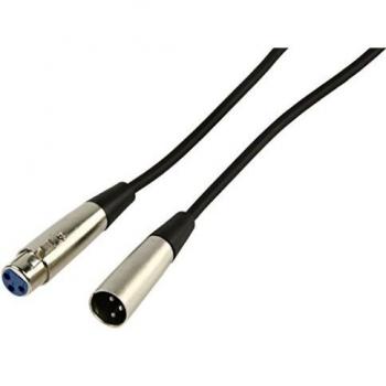 Valueline CABLE-430/6 - Cable de micrófono profesional XLR 3 pines macho-hembra 6 metros negro