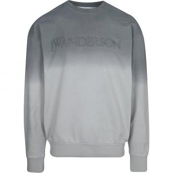JW Anderson Men's Grey Sweatshirt with Embroidered Logo - Size XL