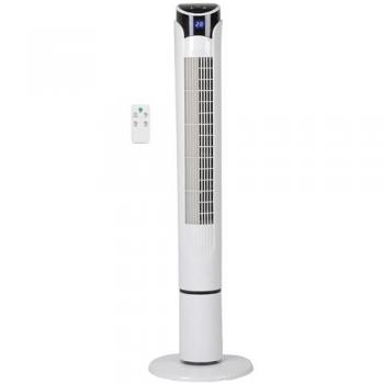 Ventilador de Torre Oscilante Kodima Blanco 45W con Mando a Distancia