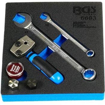 Bandeja para carro 1/6 BGS Technic con abocardador DIN 4,75 mm (3/16)