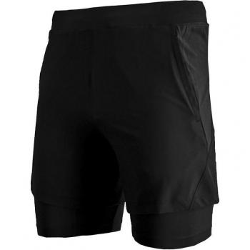 Pantalón corto de running Joluvi Best Duo, ligero, transpirable, con tecnología de secado rápido, cintura elástica ajustable, bolsillos laterales y reflectantes para mayor visibilidad