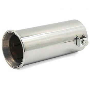Sourcingmap-SUV Acero Inoxidable Cromado Universal de Coche Tubo de escape Silenciador punta de 145mm x 69mm