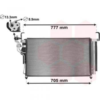 Condensador de aire acondicionado VAN WEZEL 82005347, compatible con International Radiators