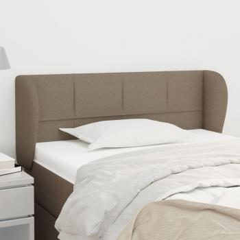 Cabecero de Tela Gris Taupe con Orejas 83 x 23 x 78/88 cm