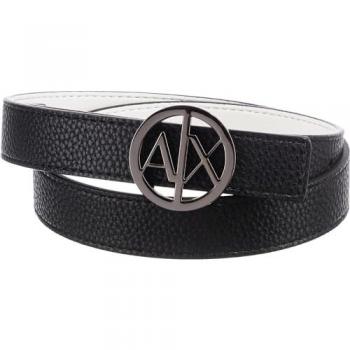 Armani Exchange Women's Black Polyester Belt - 75 cm / 30 Inches