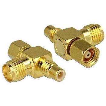 Adaptador SMC hembra a SMC macho y SMA hembra en forma de T