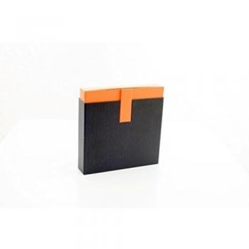 Negro / naranja cofre, caja perfecta y exclusiva, el paquete para la joyería, de alta calidad y duradero