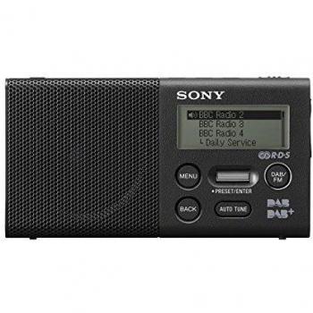 Sony XDR-P1DBP - Radio Digital Portátil con Rango de Frecuencia 87,5-108 MHz y 174,928-239,200 MHz en Color Negro