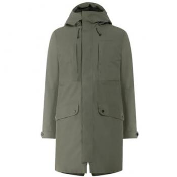 Didriksons Men's Falke Green Parka with Shirt Collar and Button Closure
