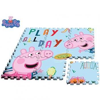 Kids Peppa Pig Alfombra-Puzzle eva Suelo 90x90cm, Multicolor