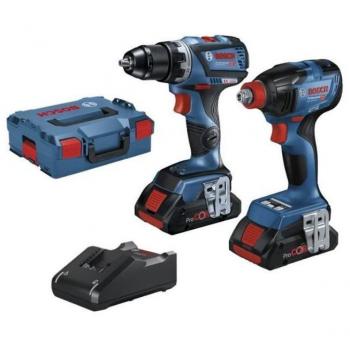 Bosch Professional 18V System GDX 18V-210 C + GSR 18V-60 C - Set llave de impacto + atornillador a batería
