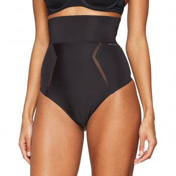 Calvin Klein Thong (High Waist), Braguita Moldeadora para Mujer, Negro (Black 001), 42 (Talla del Fabricante: X-Large)