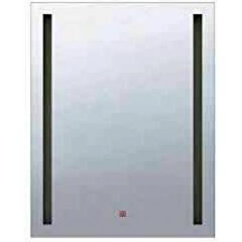 Espejo led de pared rectangular moderno vintage en vidrio plateado 90x70 cm para baño y dormitorio Martinet
